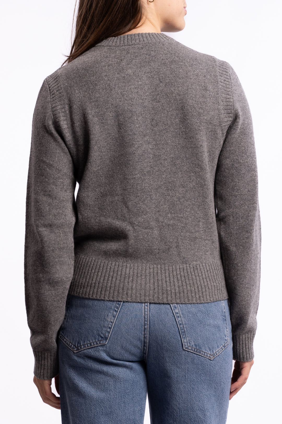 Saelif Short Cardigan 15010 - Dark Grey Mel.