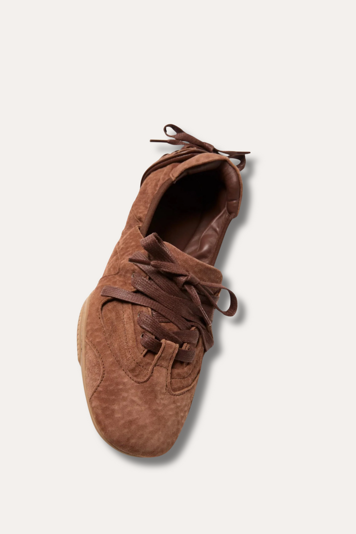 Lace-Up Shoes- Brown