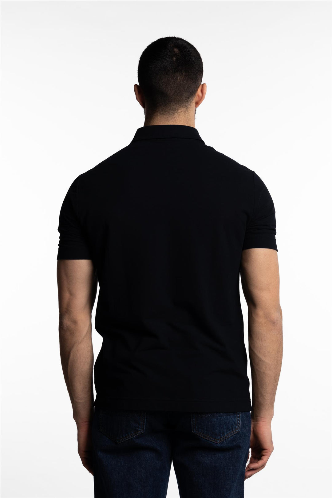 Ice Cotton Short Sleeve Polo Shirt Navy