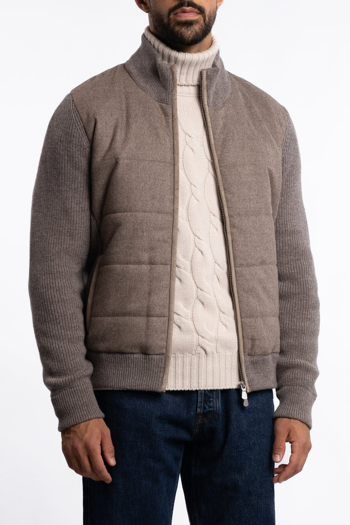 Super Geelong And Flannel Wool Jacket Brown