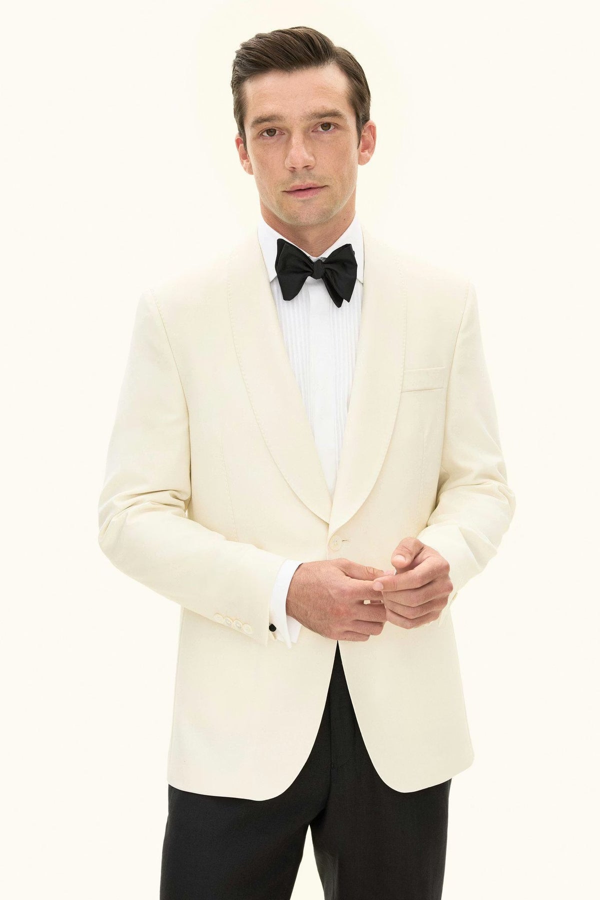 Figaro Tuxedo Blazer Off White
