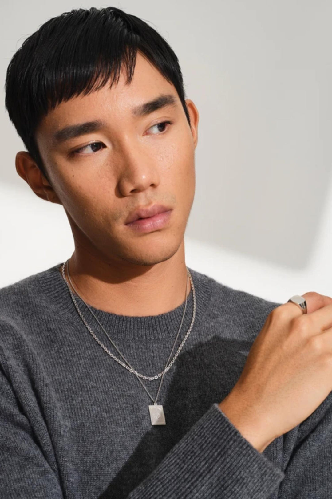 Tarot Lovers Pedant 21,5" Silver