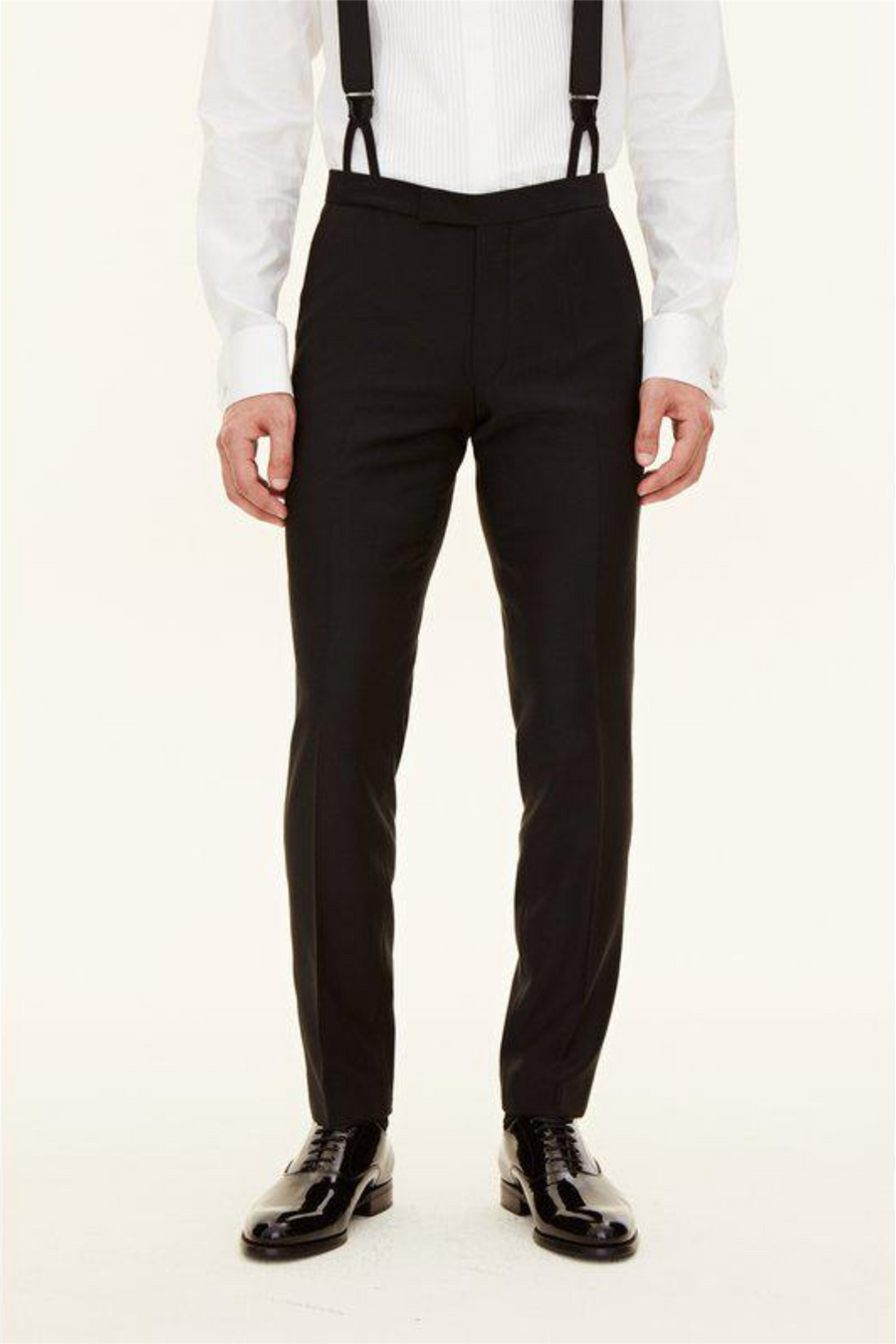 Denz Slim Fit Tuxedo Trousers Black