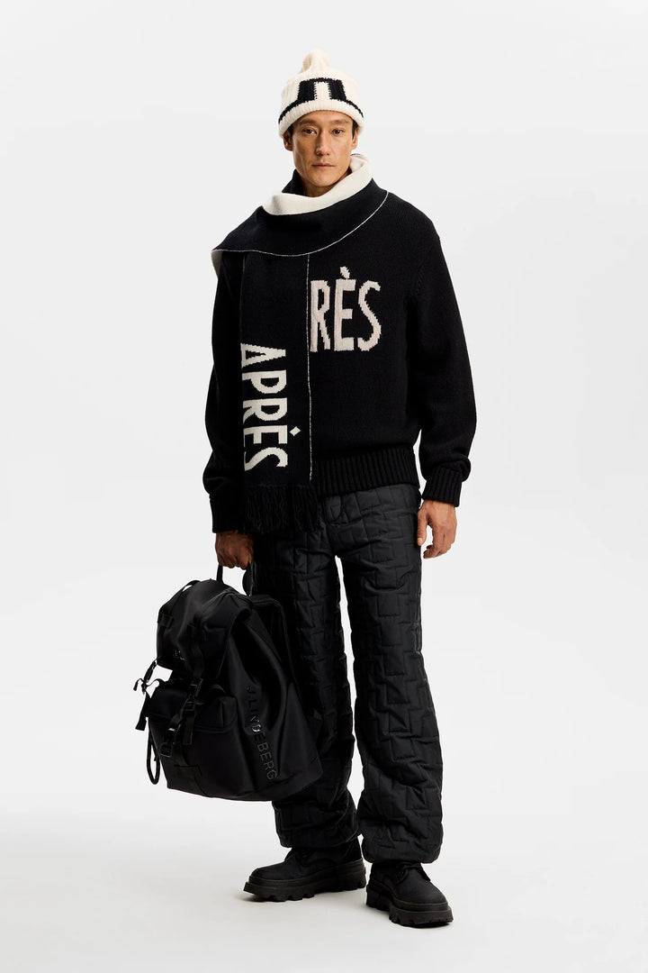 Fabian Graphic Knit Sweater Black