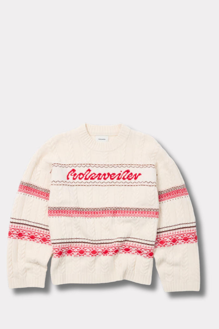 Holzweiler Logo Sweater- Red Mix