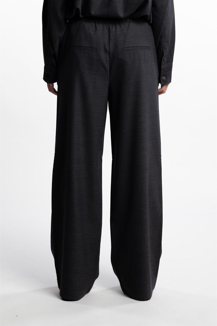 Siena Drawstring Trousers- Charcoal Grey