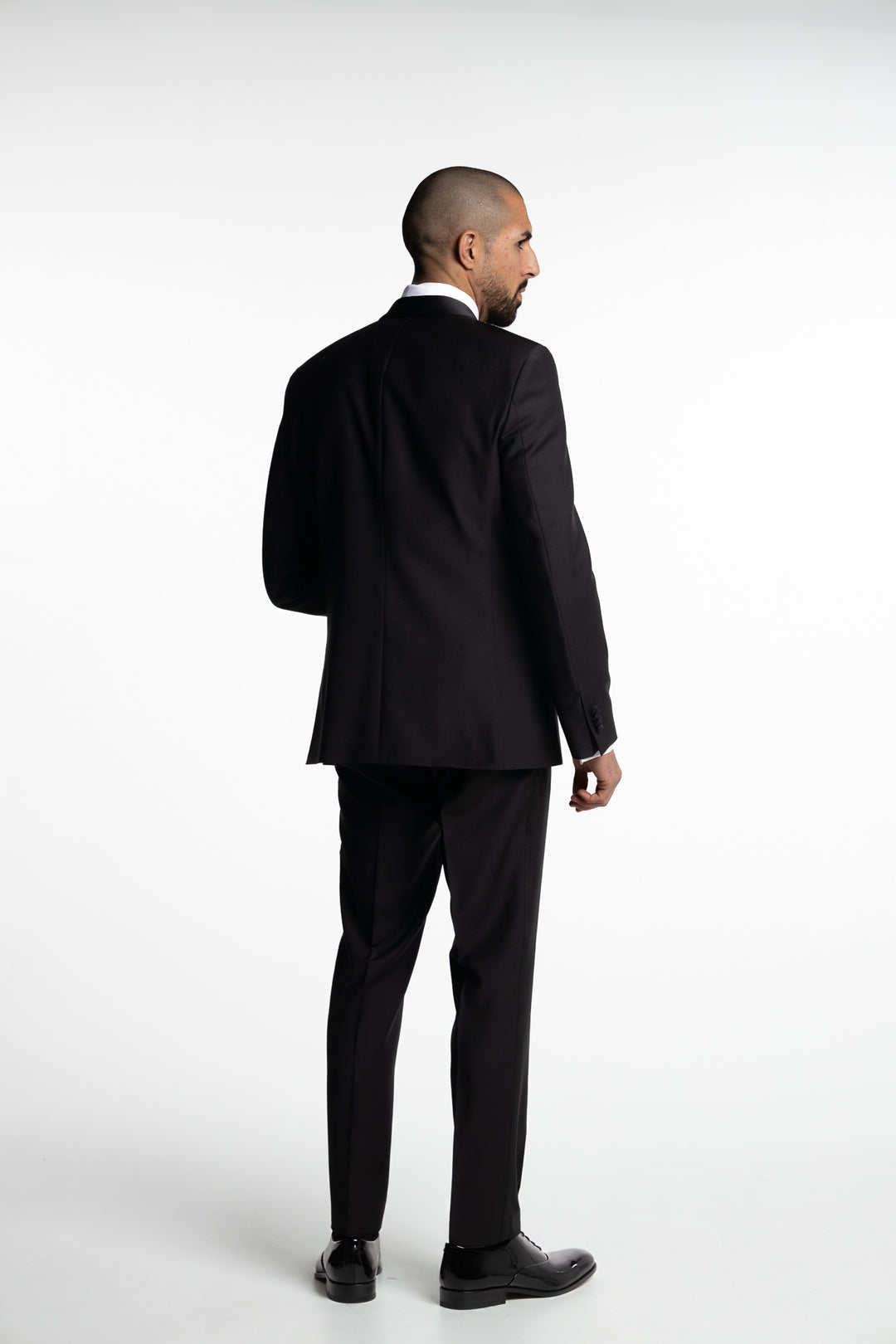 Filip Regular Fit Tuxedo Blazer Black