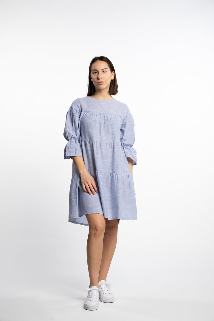 Mai Dress- Blue Stripe