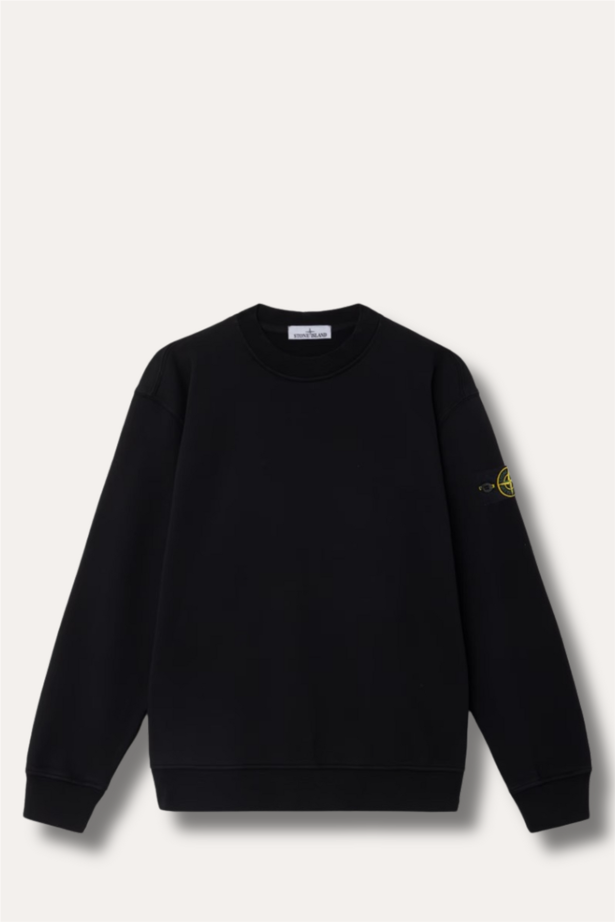 6100060 Organic Cotton Fleece Regular-fit Crewneck Black