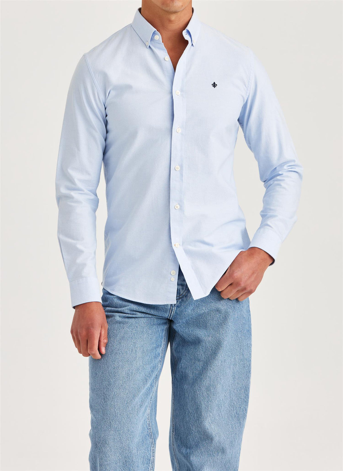 Oxford Slim Fit Button Down Shirt Light Blue