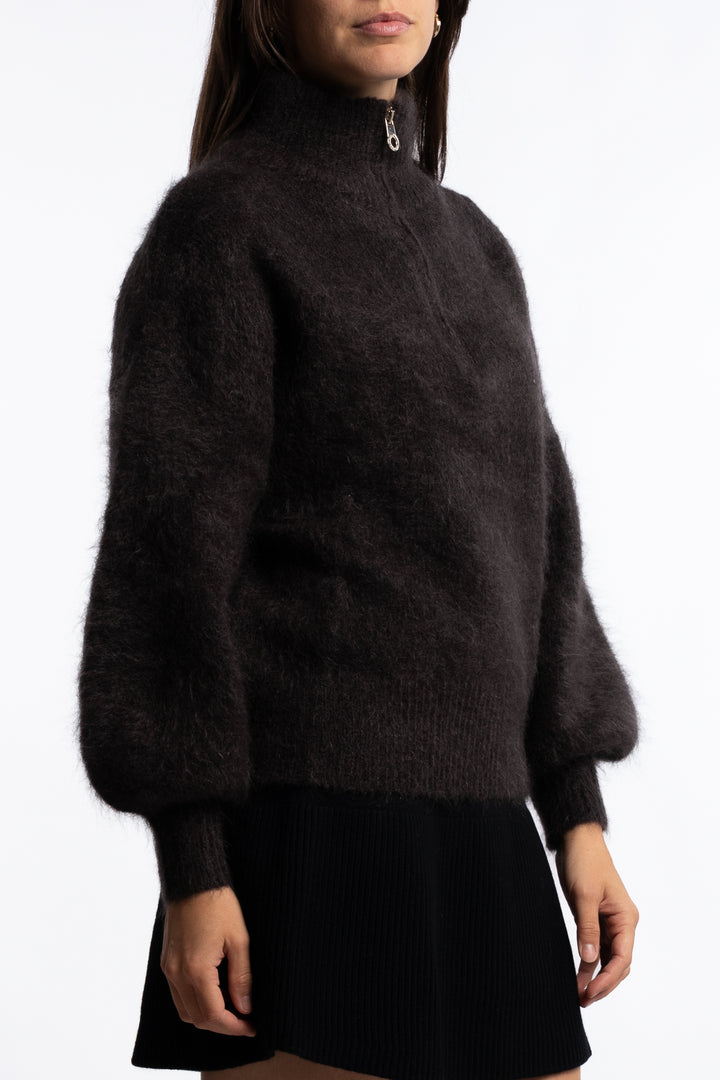 Li Chunky Sweater- Dark brown