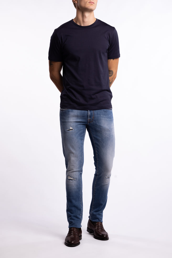 Leonardo Slim Fit Comfort Jeans Soft Touch Blue