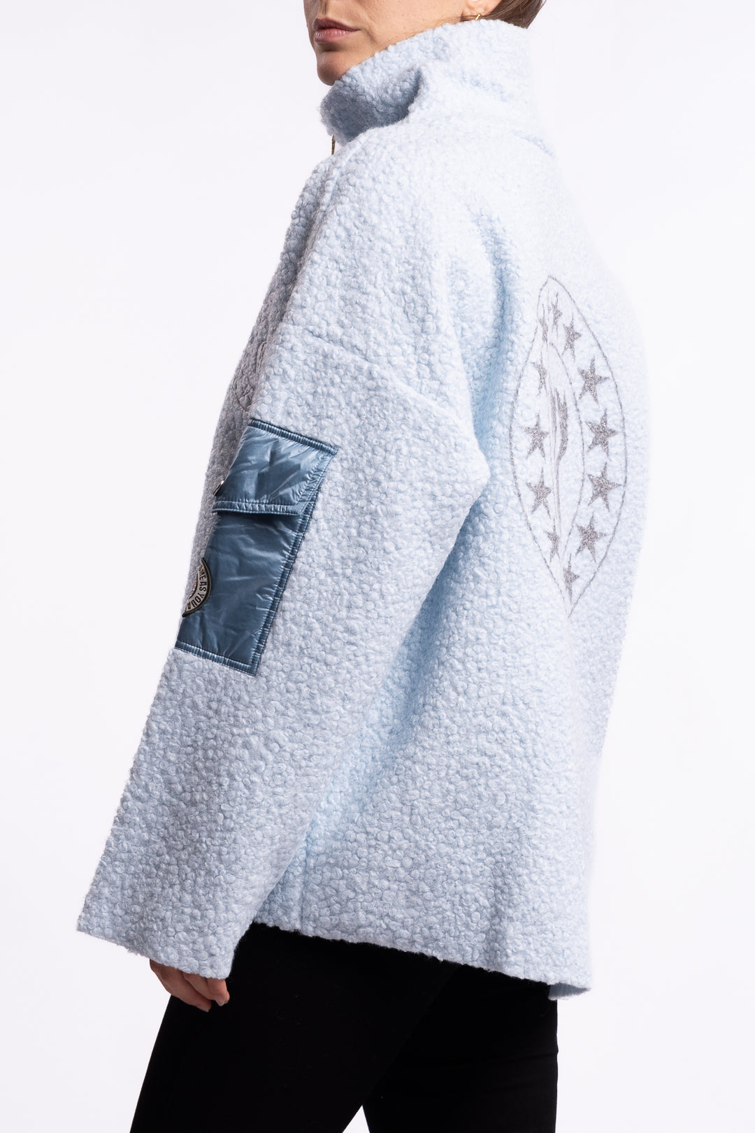 Nikki half zip - Light blue
