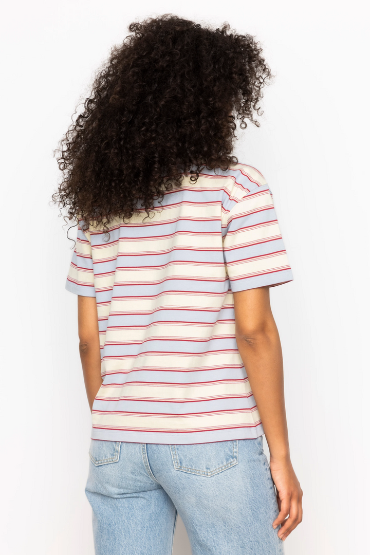 Evelyn Polo Tee - Ocean Stripe