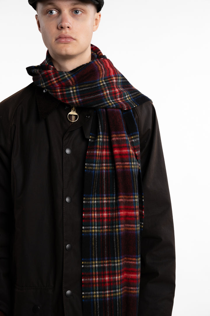 New Check Tartan Scarf Black Gardenia