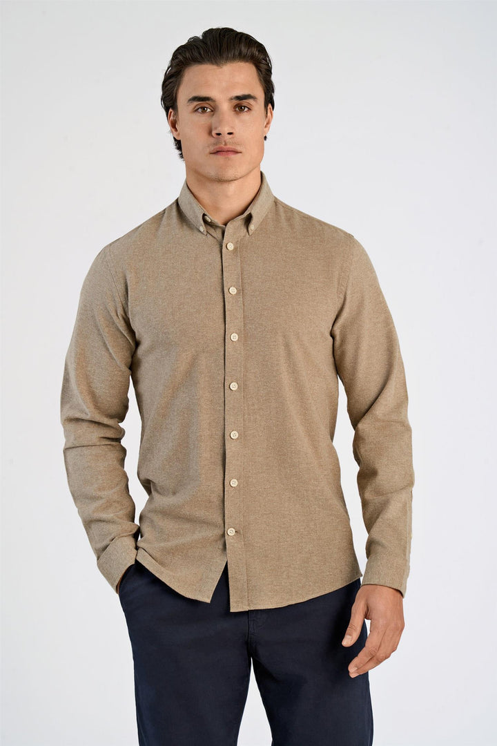 Flannel Shirt Mid Brown