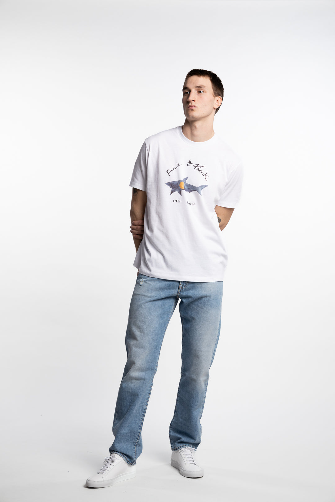 Printed Logo Cotton Jersey T-Shirt White