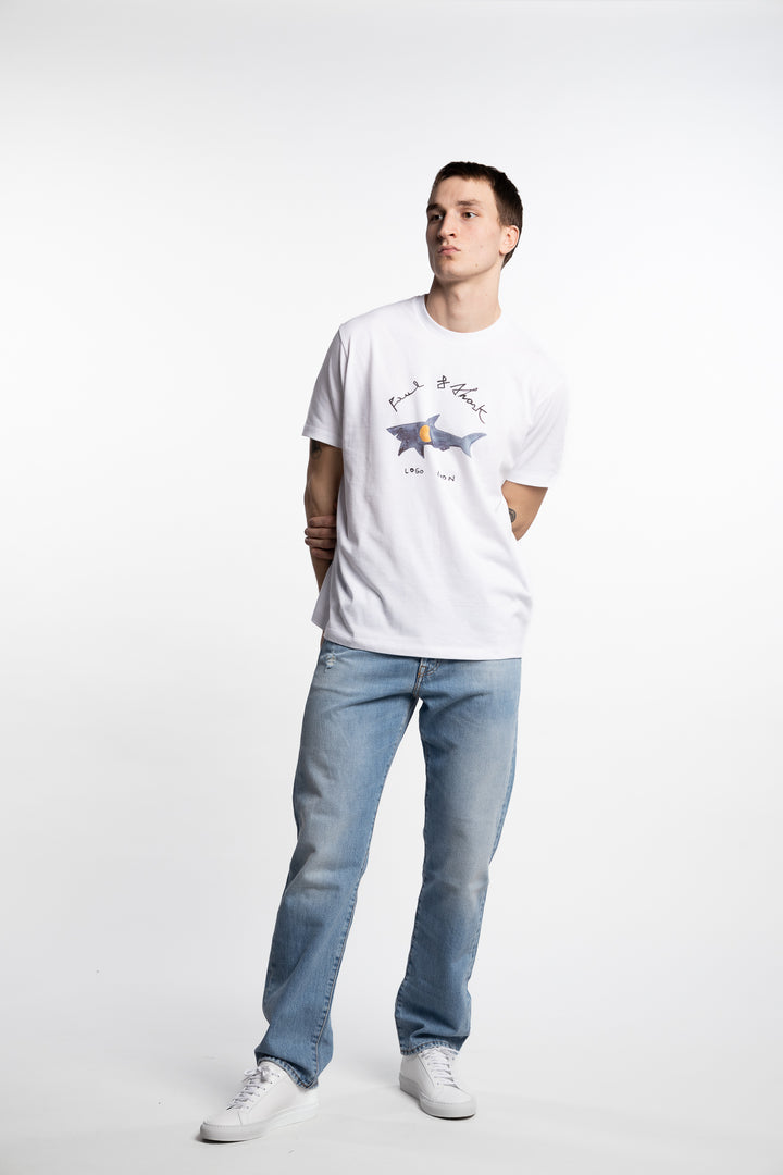 Printed Logo Cotton Jersey T-Shirt White