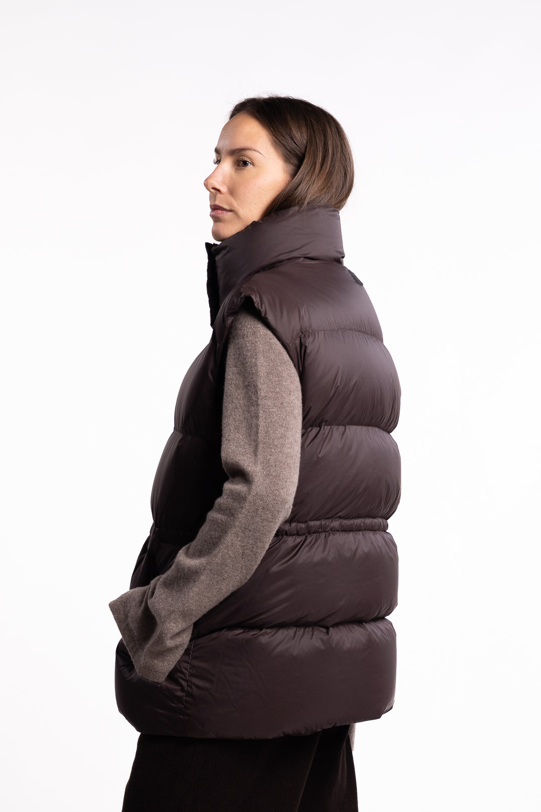 Lenox Down Vest - Dark Brown