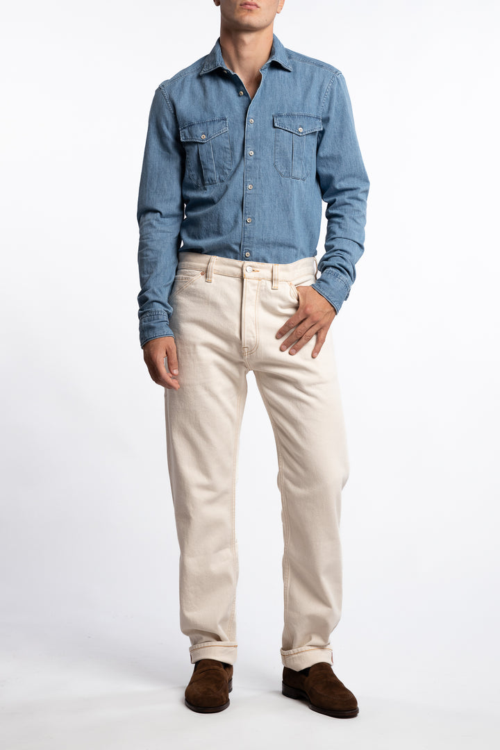 Slimline Blue Denim Shirt