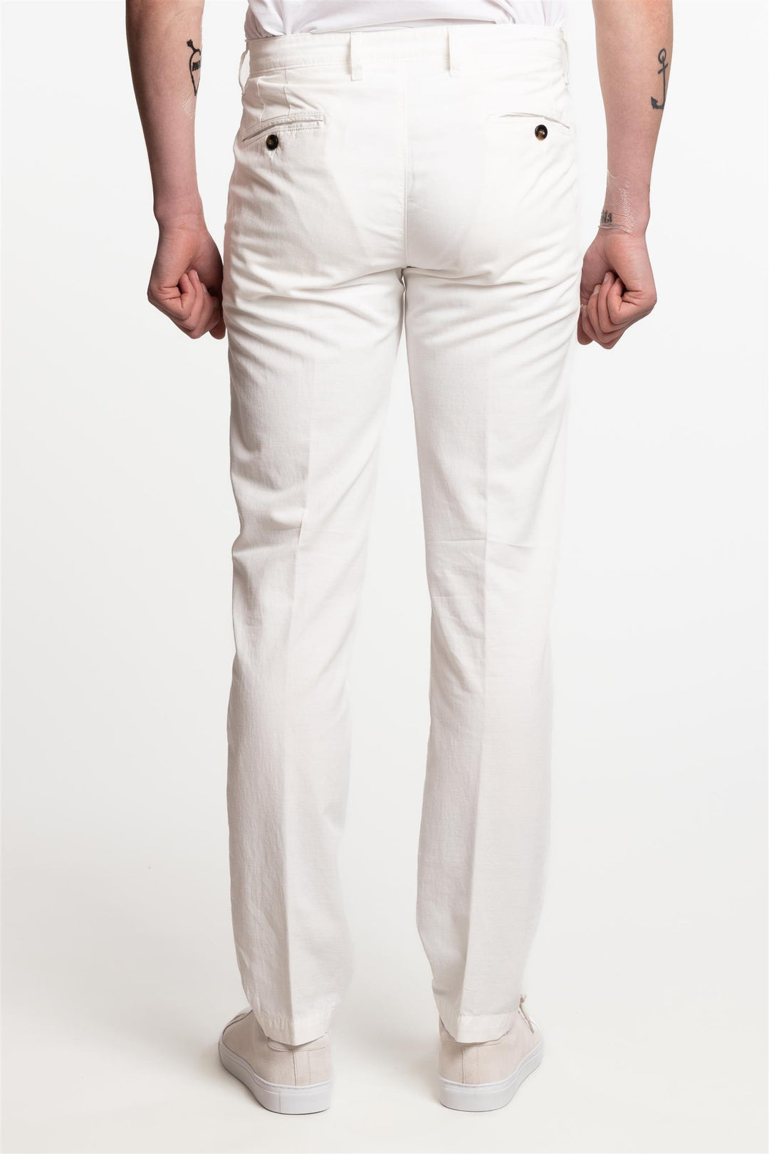 Cagliari Cotton/Stretch Pant White