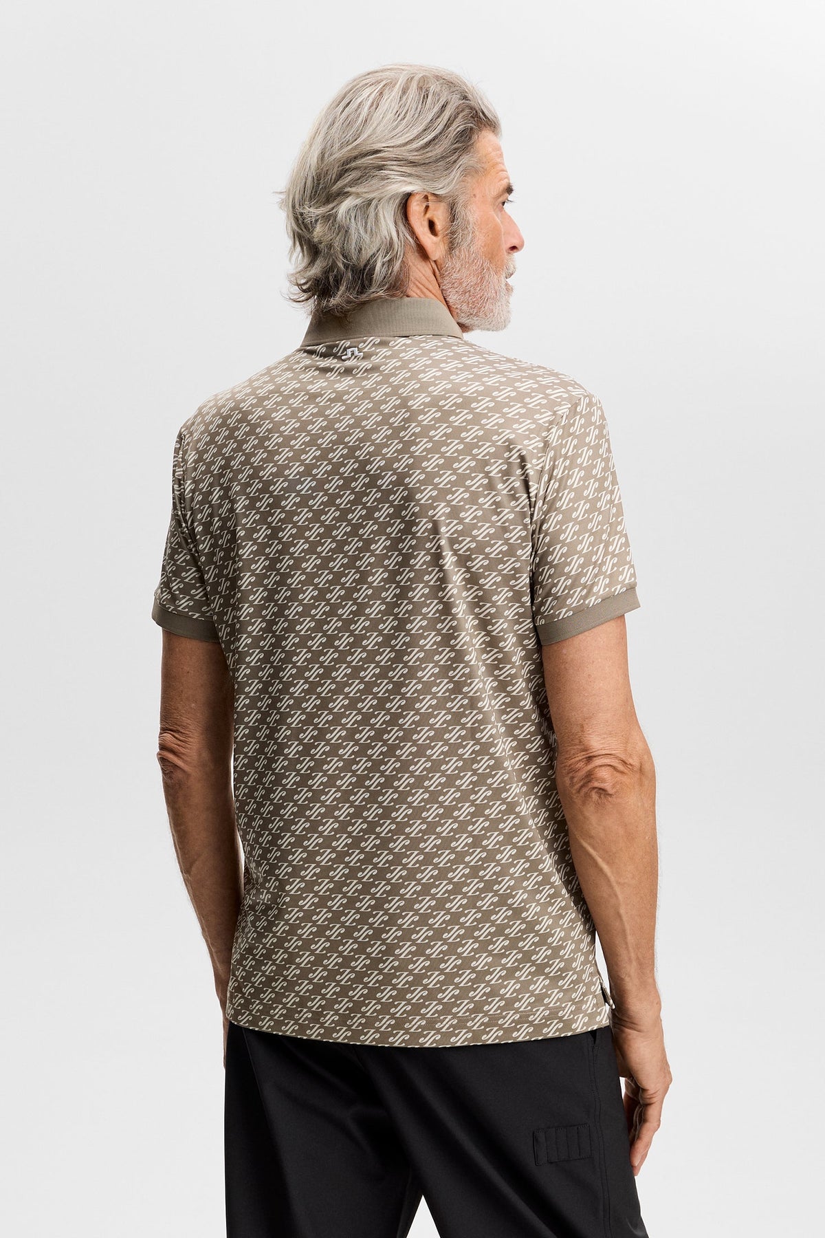 Tour Tech Print Polo Cardi Jacquard S Brindle