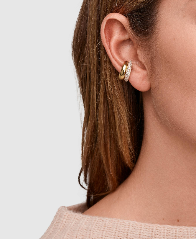 Ear Cuff Thick Gold