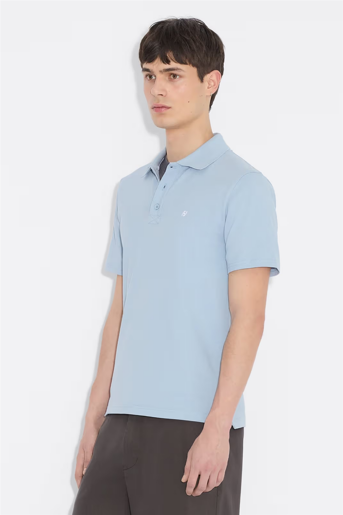 Slim-Fit Pique Polo Shirt Lt. Blue