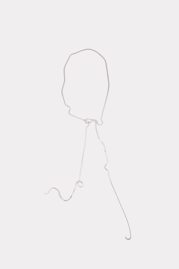 Knot Box Chain Tie Silver