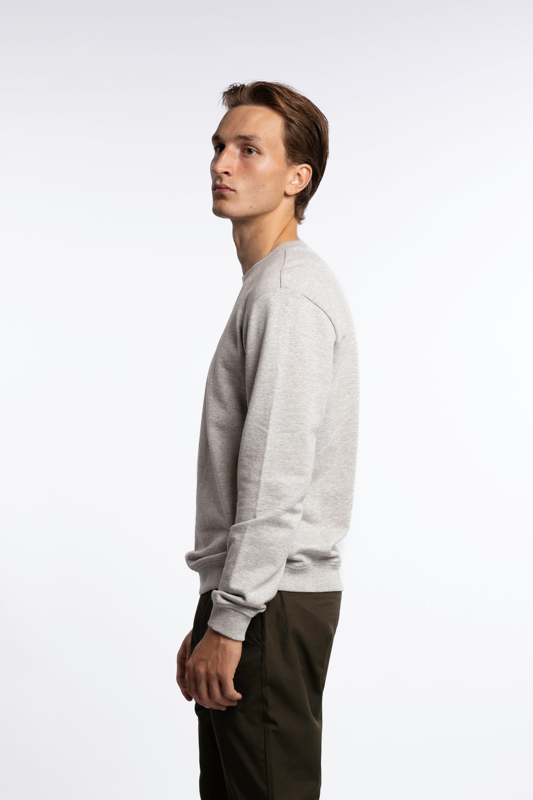 Crew Neck Grey Melange