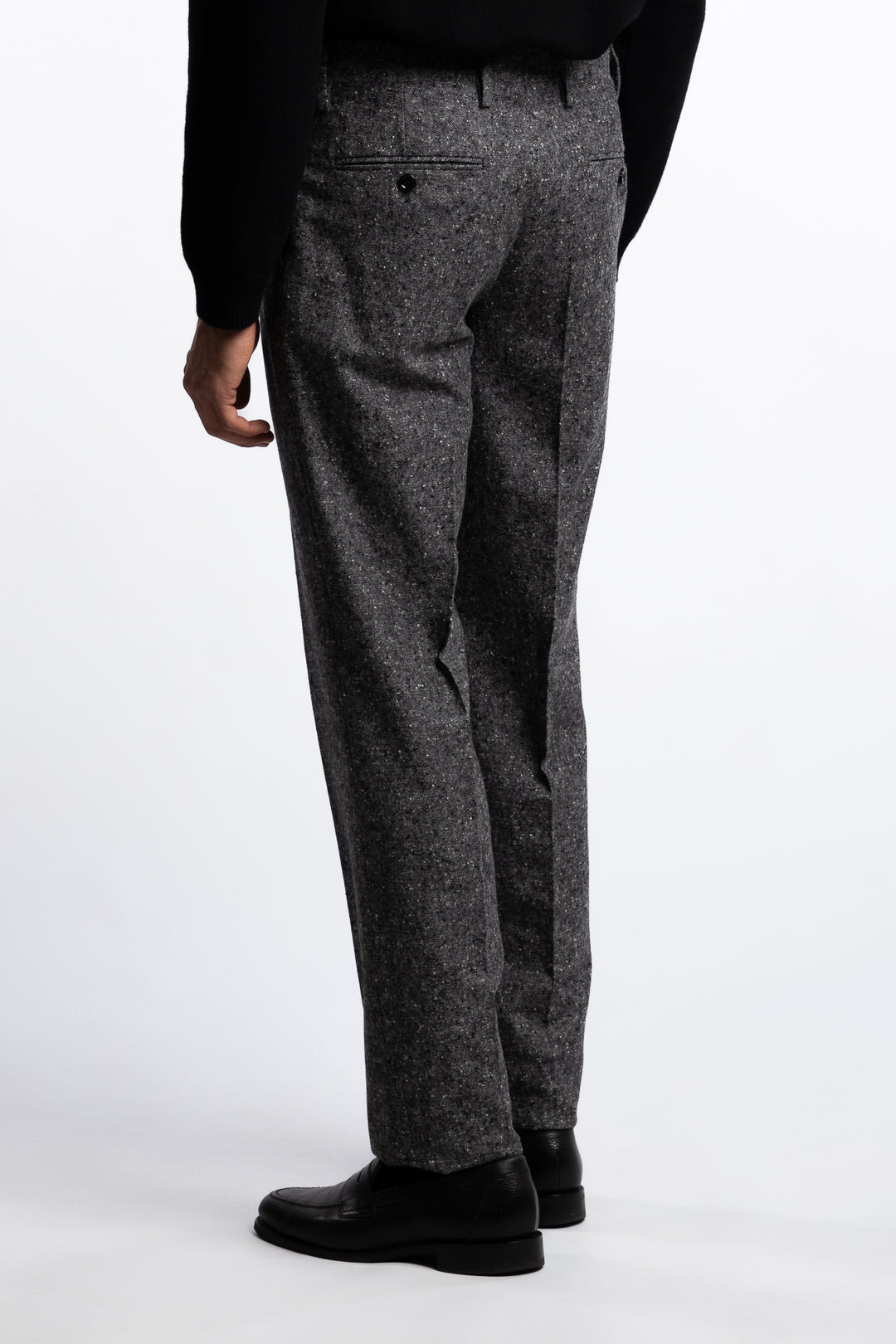Wool Regular Fit Trousers Dark Grey