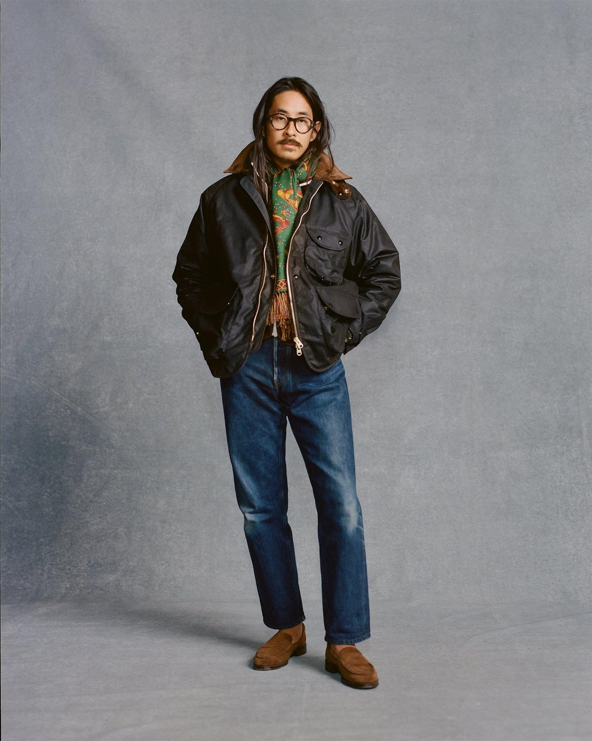 14,2 Oz 5-Pocket Mid-Waist Japanese Selvedge Denim Stone Wash