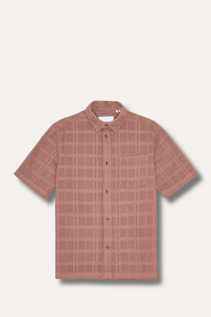 Charlie SS Shirt Cognac Red
