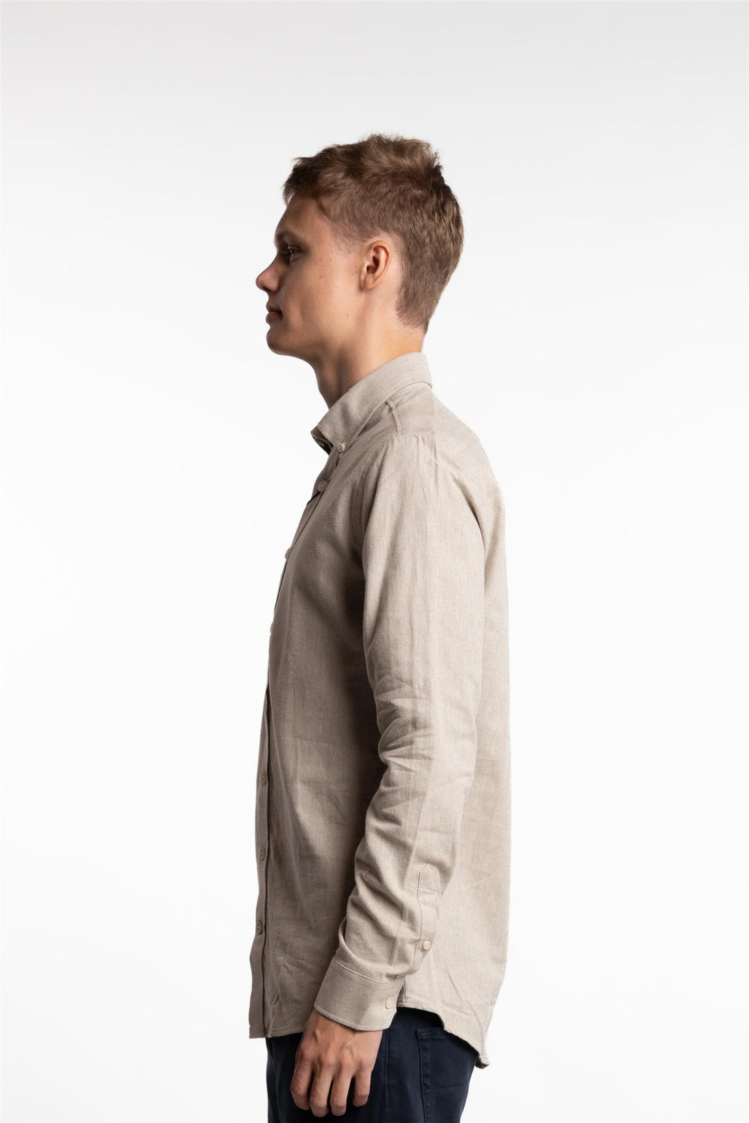 Mélange Brushed Shirt Stone