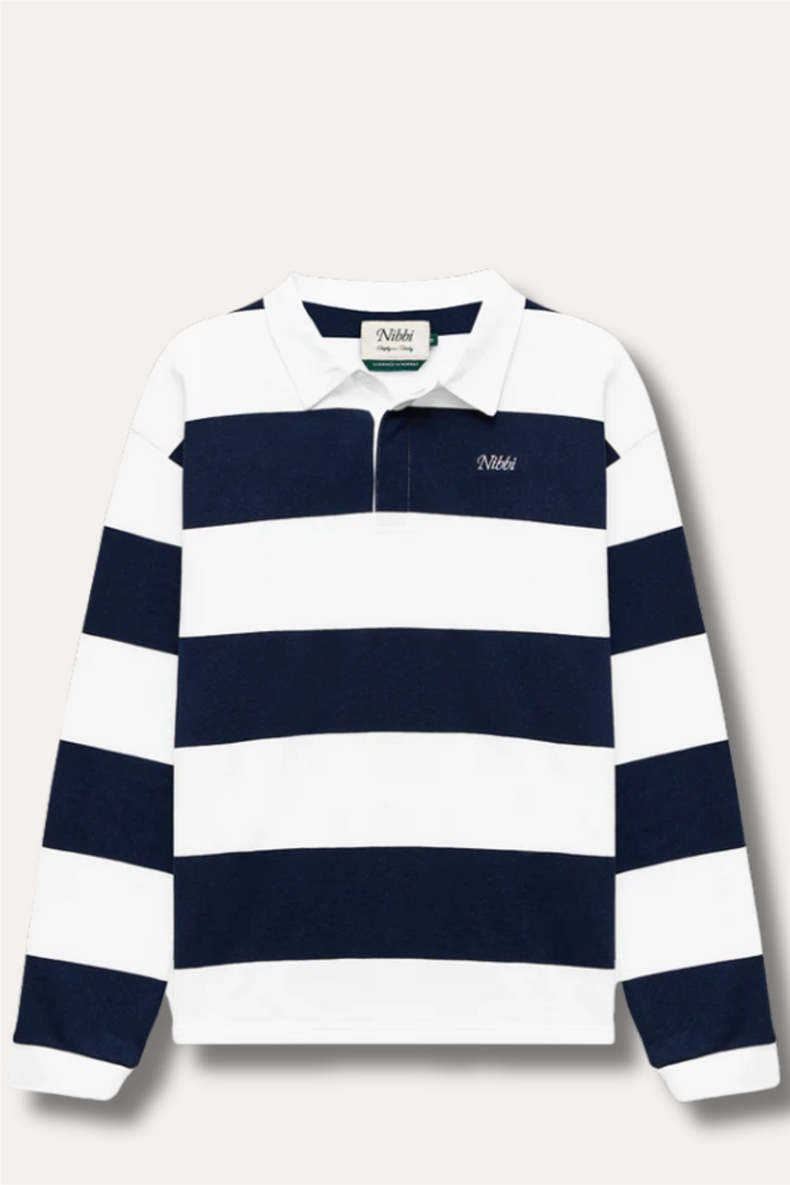 Striped Rugby White/Navy
