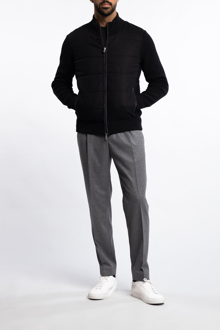 Super Geelong And Flannel Wool Jacket Black