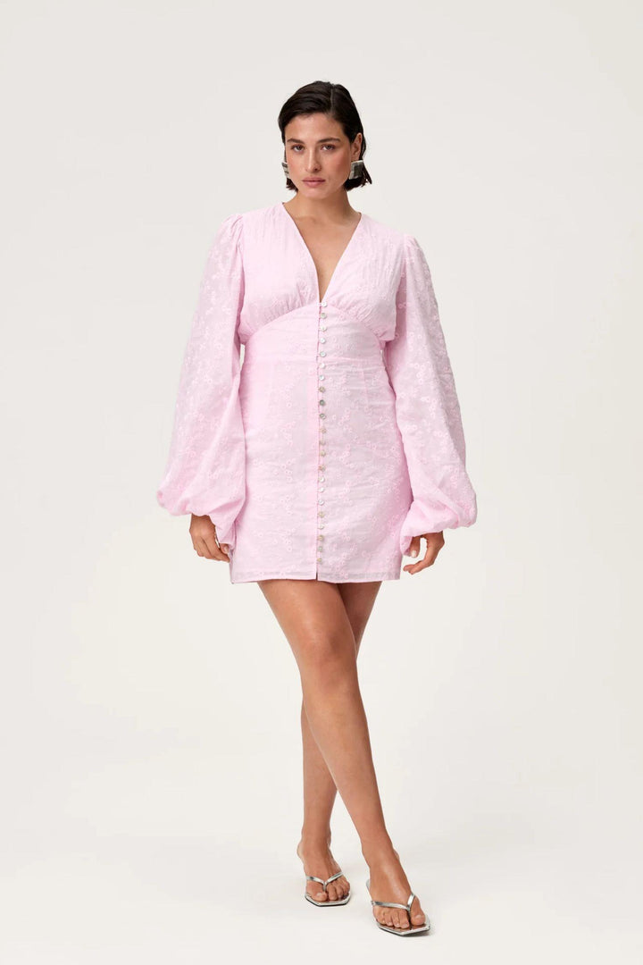 Florence dress- Pink Embroidery