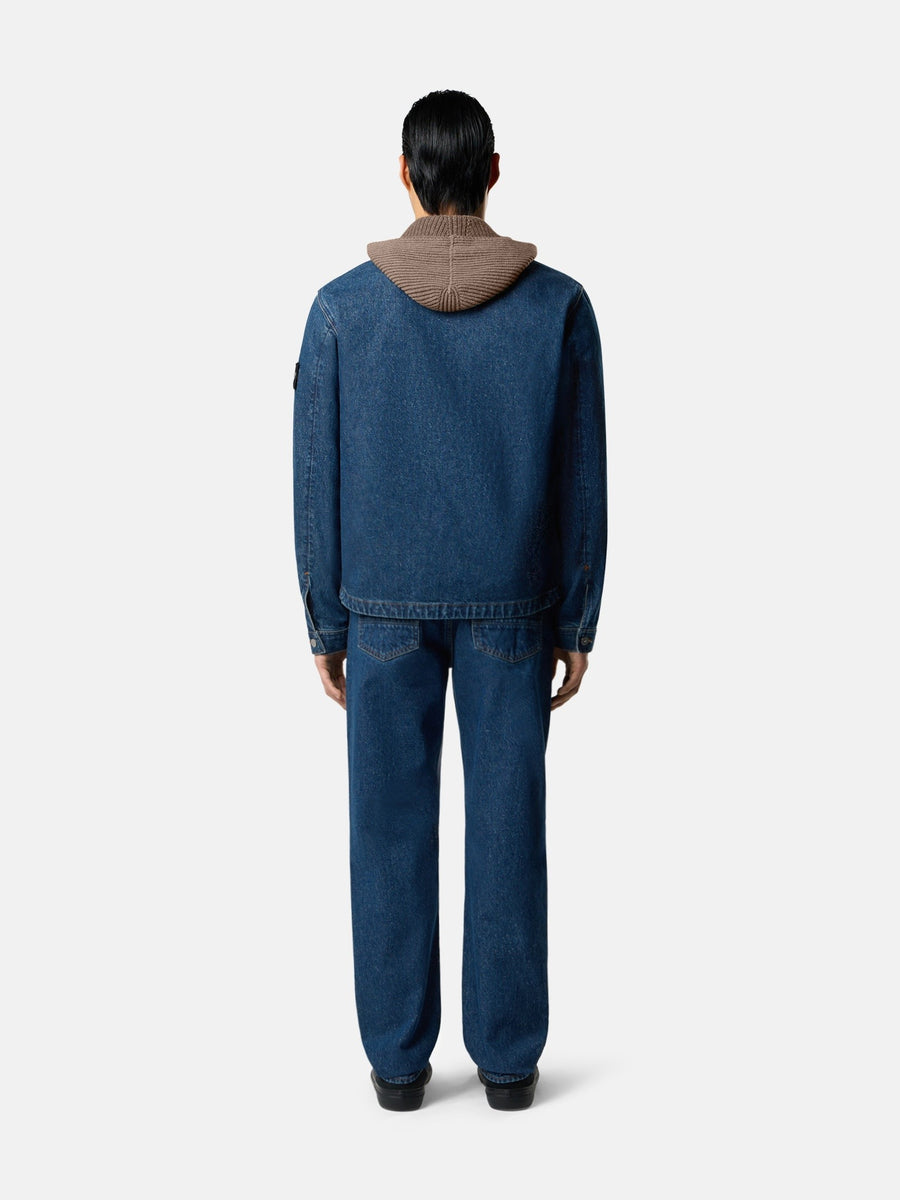 J100005 Straight Indigo Denim Grainy Wash