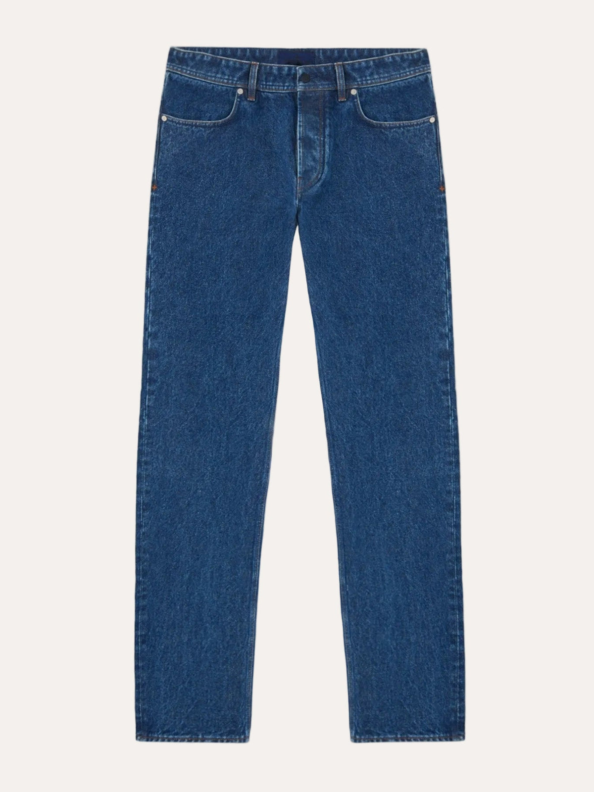 J100005 Straight Indigo Denim Grainy Wash