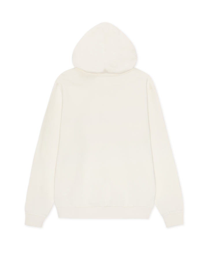 Signature Print Hoodie Light Ivory