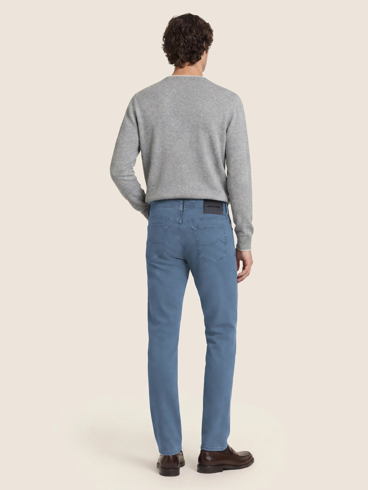 Bard Slim Fit Trousers Powder Blue - Jacob Cohën
