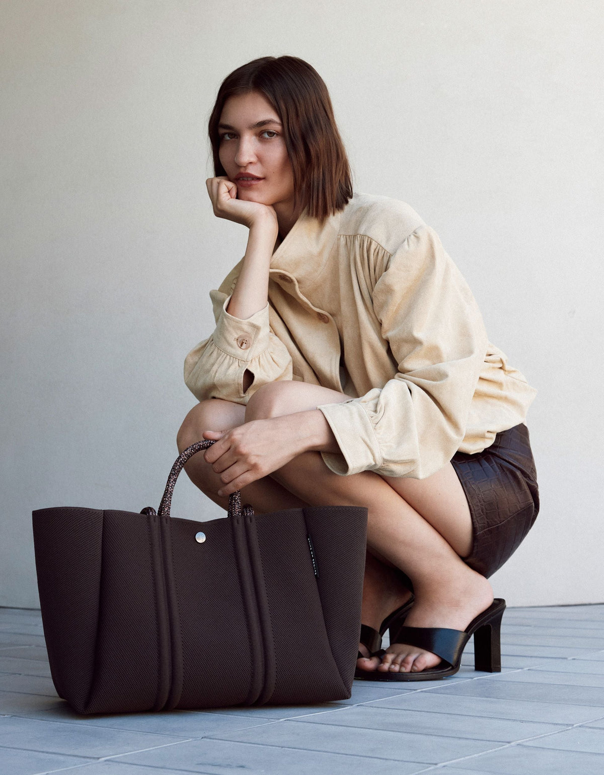 Meridian Large Tote- Chocolate