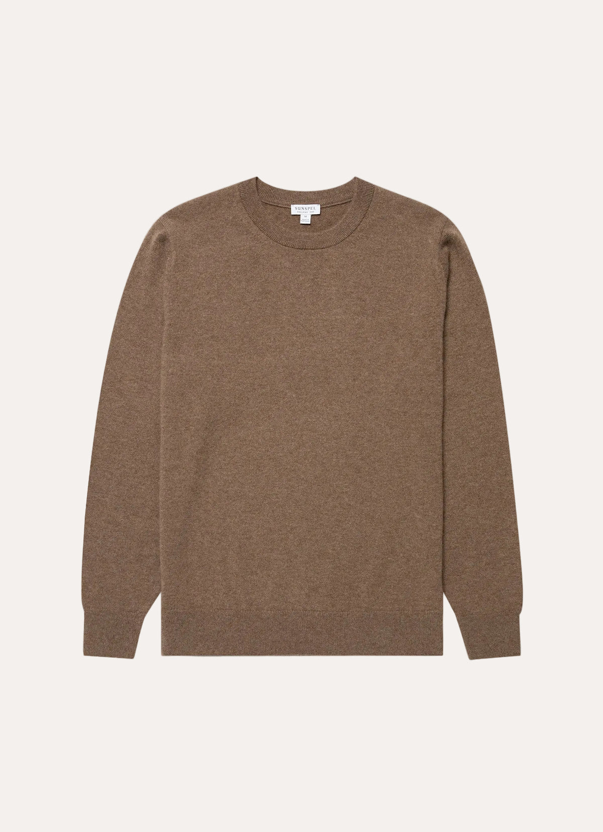 Cashmere Crew Neck Jumper Taupe - Sunspel