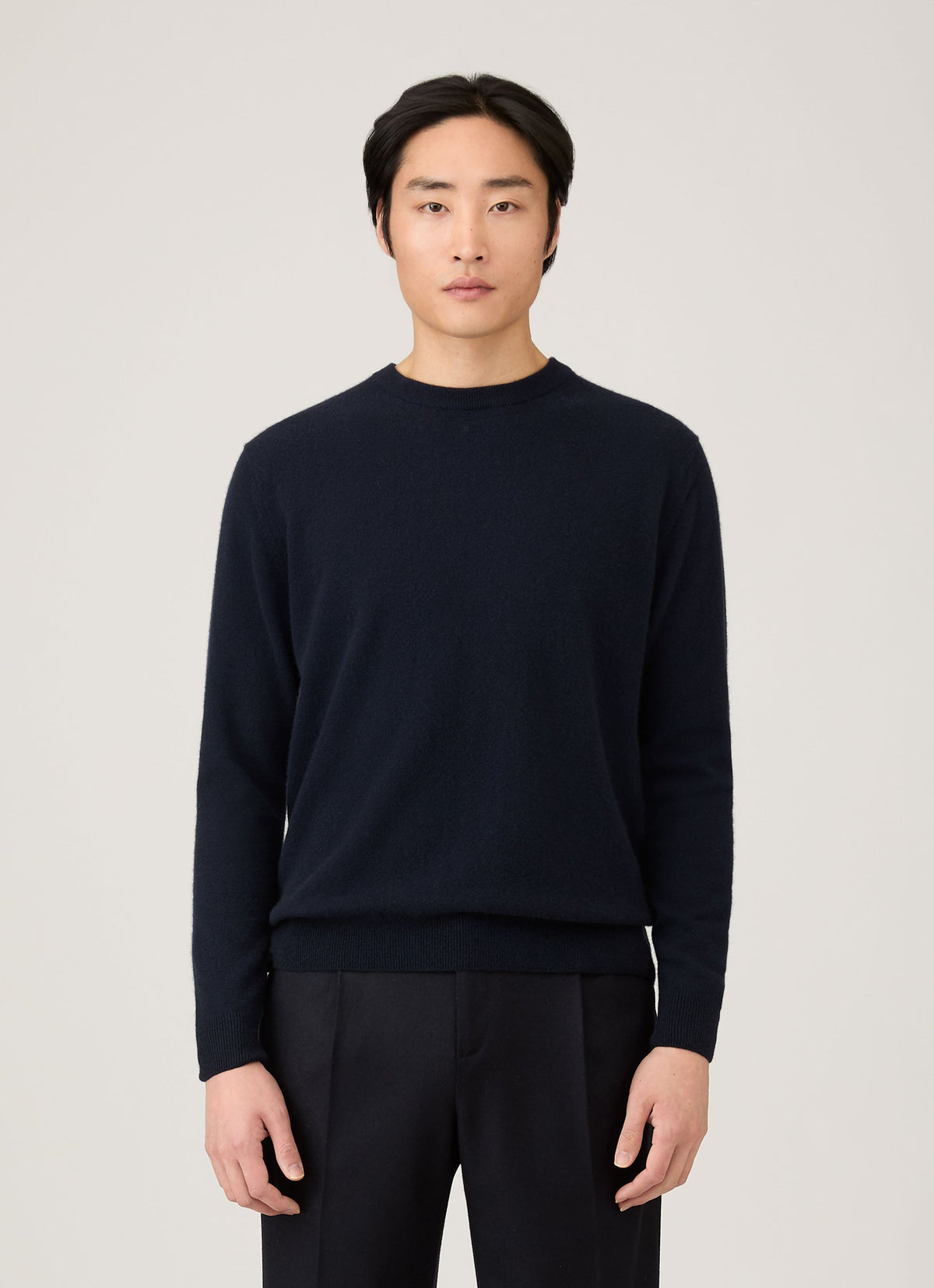 Cashmere Crew Neck Jumper Navy - Sunspel