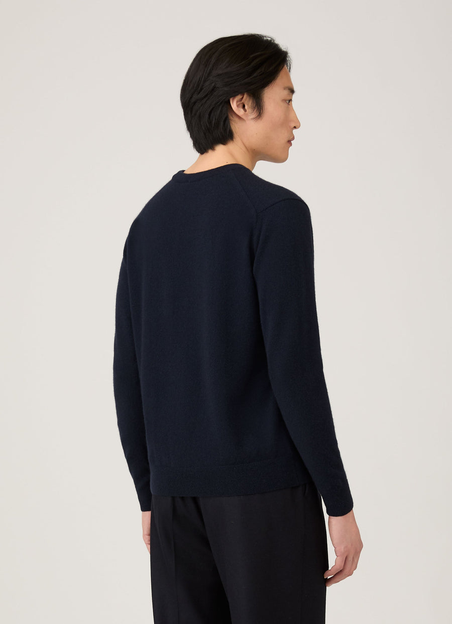 Cashmere Crew Neck Jumper Navy - Sunspel