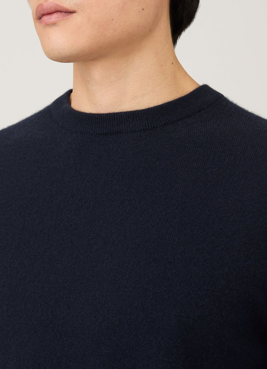 Cashmere Crew Neck Jumper Navy - Sunspel