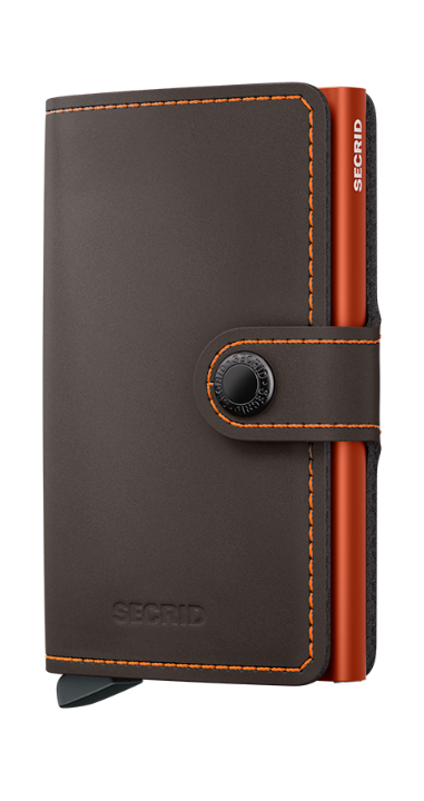 Miniwallet Matte Truffle & Orange - Secrid