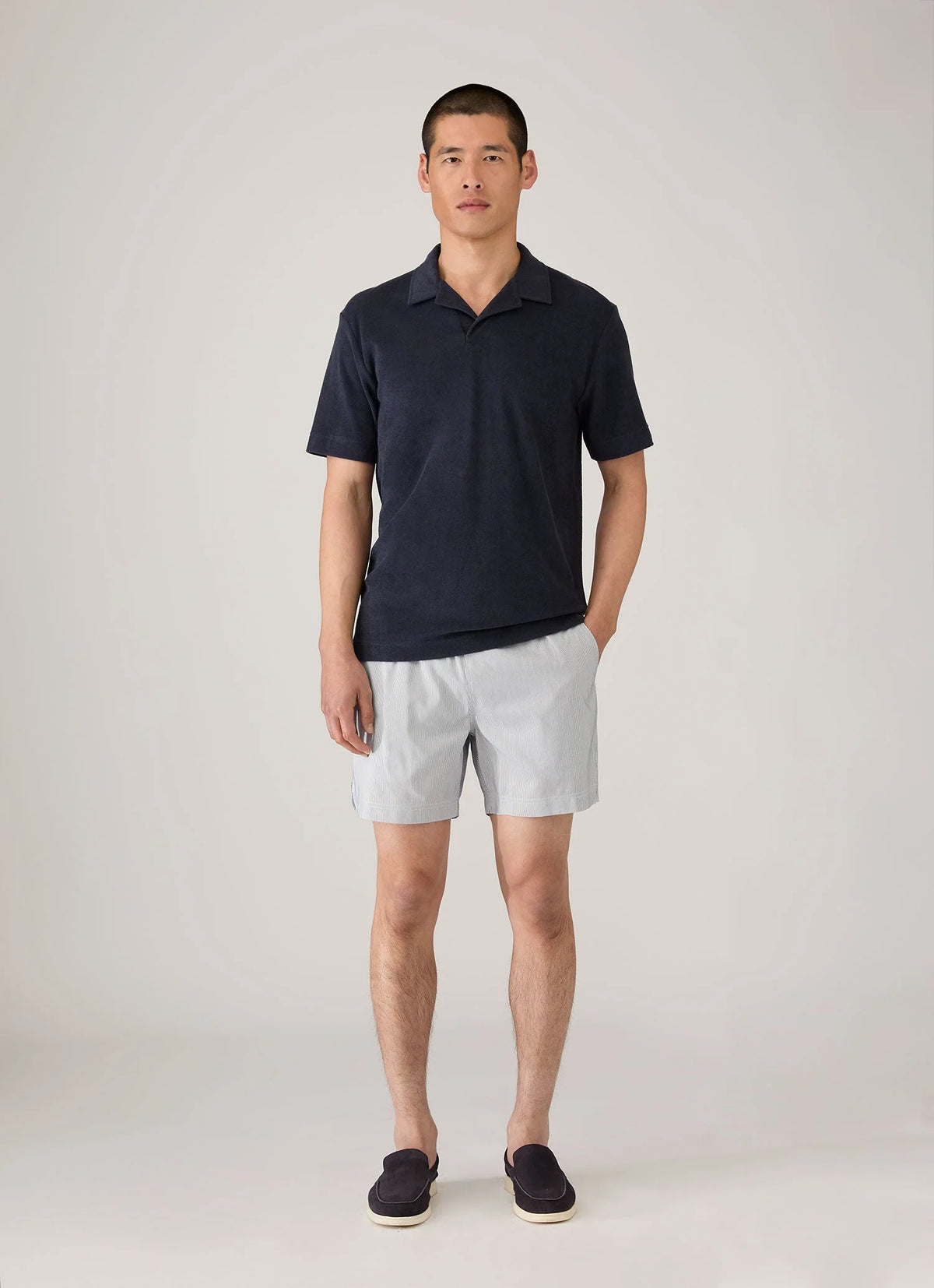 SS Towelling Polo Shirt Navy