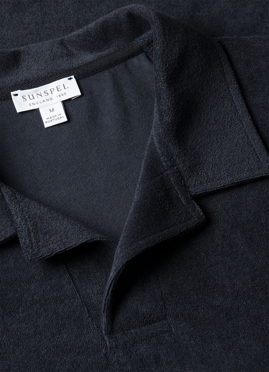 SS Towelling Polo Shirt Navy