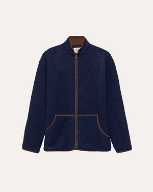 Wool Fleece Sweater Navy